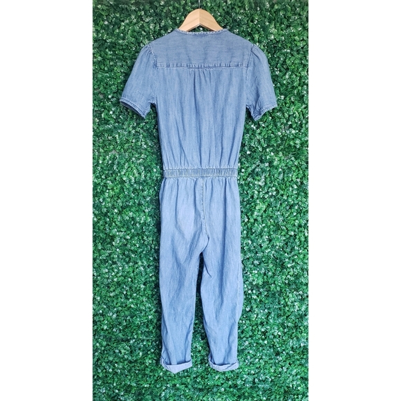 28. 2/$20 Gap Girls denim jumpsuit - Picture 2 of 4